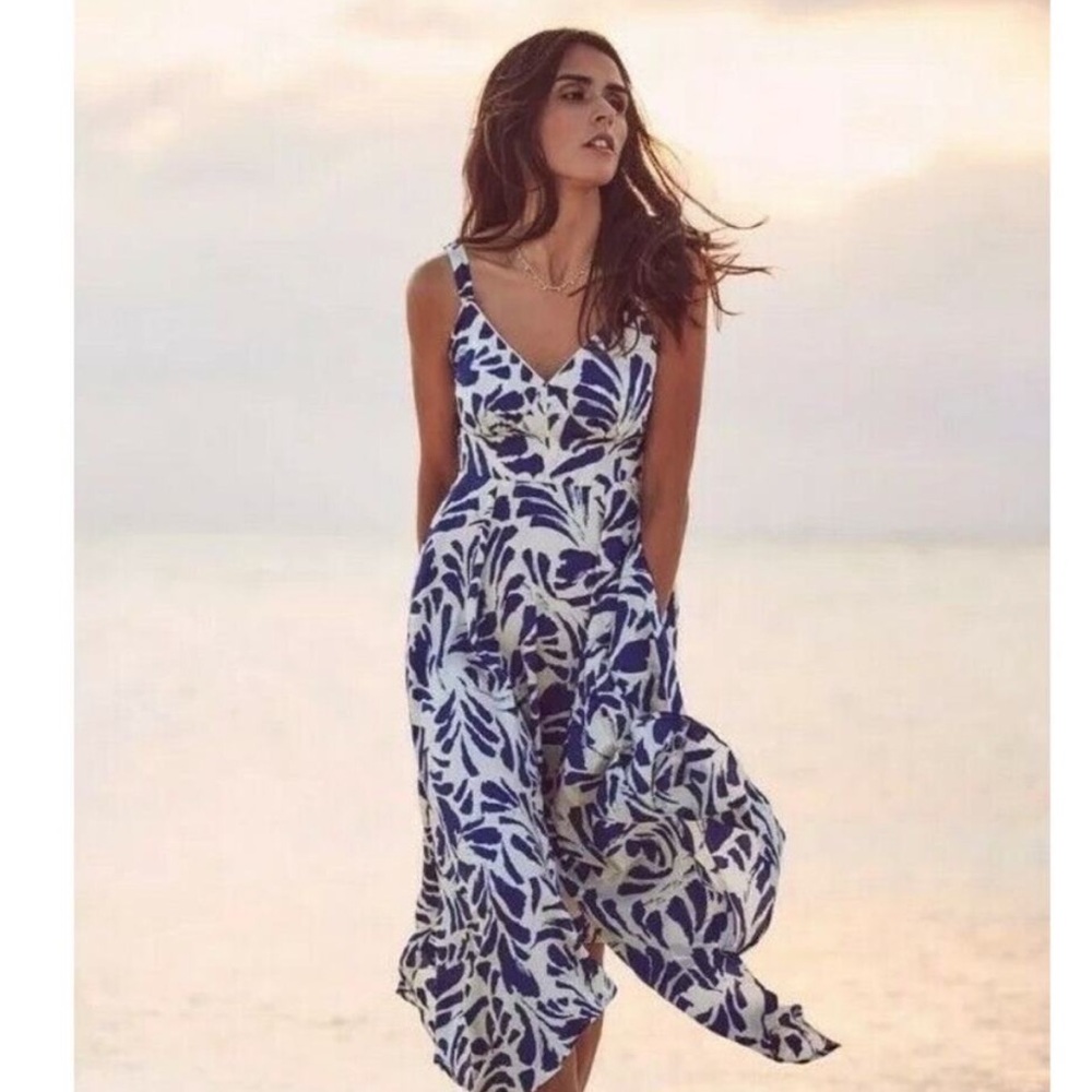 Alexis for Target Botanical Floral Tie Strap Asymmetrical Hem Dress Midi